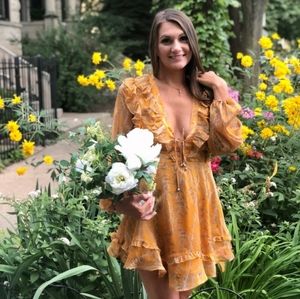 Baby doll tie front dress